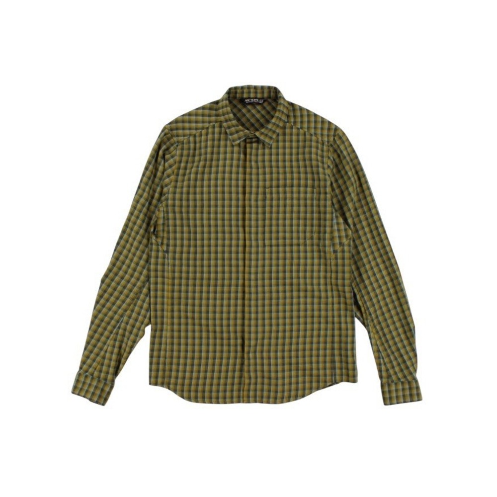 Arc'teryx Green Check Shirt Long Sleeve Plaid Men's Small